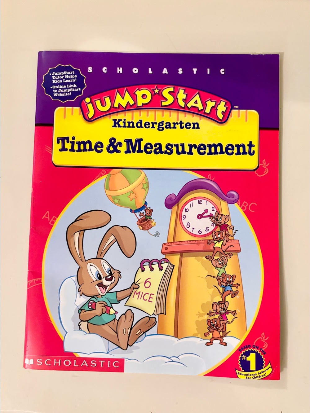 Scholastic JumpStart Kindergarten Time & Measurement Activity Math Book (2000)